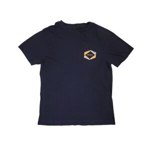 RVCA Men's Navy Blue‎ Logo Short Sleeve T-Shirt Medium